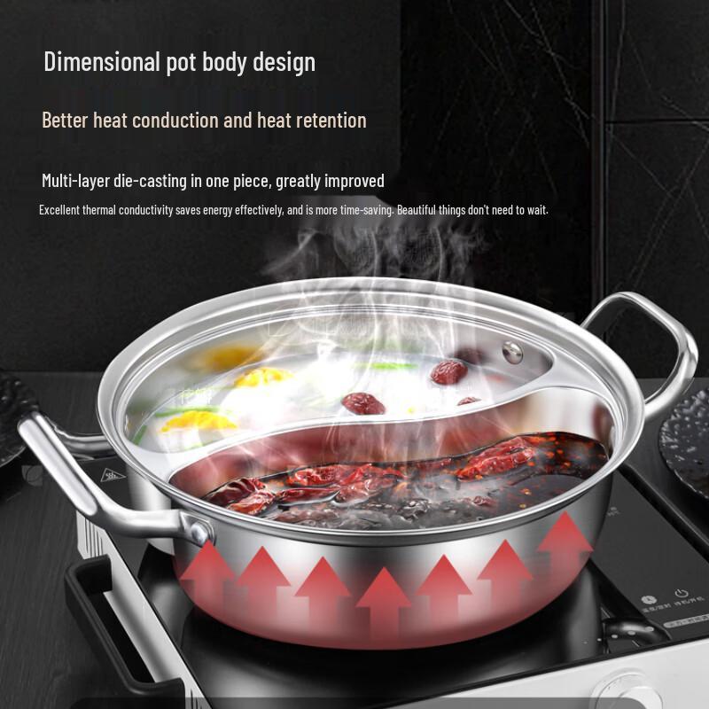 Sule 316L Edelstahl geteilter Hot Pot