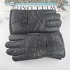 Autumn and Winter New Men's Thermal and Fleece Leather Gloves