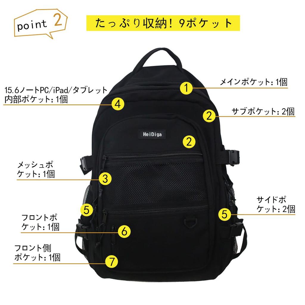 HeiDiga Wodoodporny Plecak Dużej Pojemności dla Koreańskiego Liceum Biznesowego Rozmiar A4 Wycieczki Damski Szkolny, Styl, Uczniowie, Damski, Stylowy,