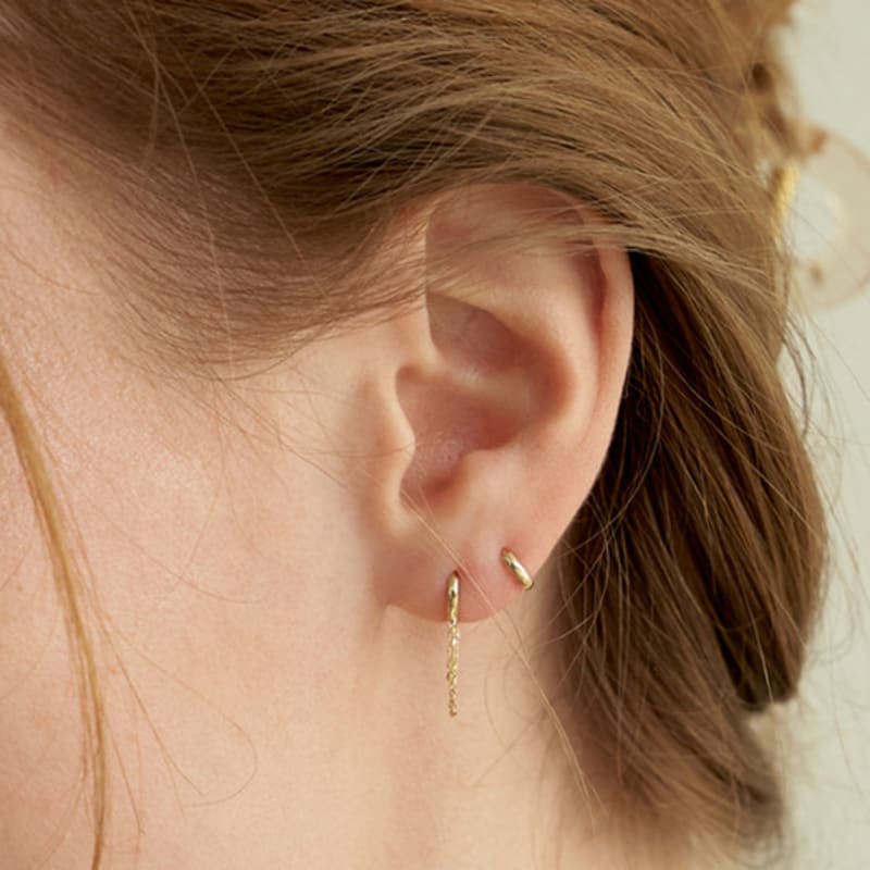 STAYGEM 14K Ultra Mini One-Touch Ring Earrings