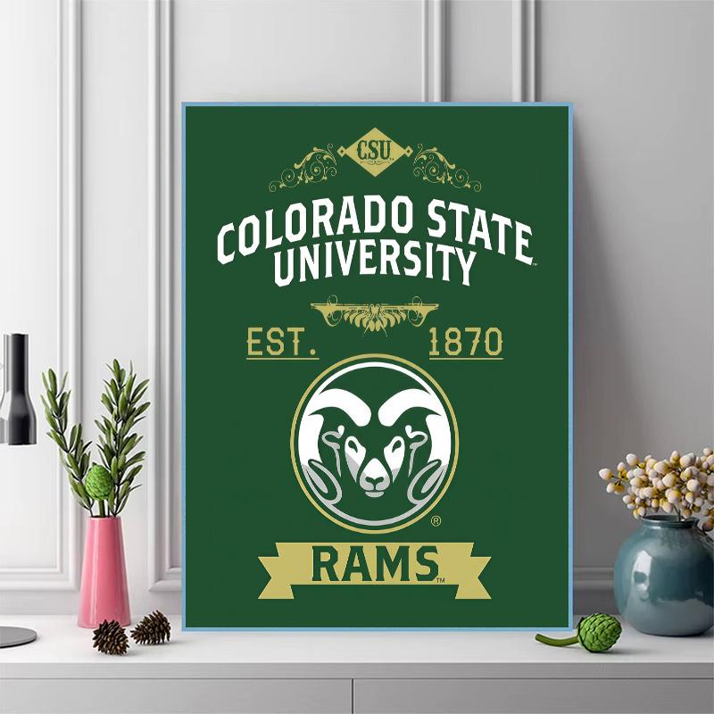 Colorado State Rams 100% Round Full Drill 5D DIY Diamond Painting Embroidery Cross Stitch Rhinestone Décor