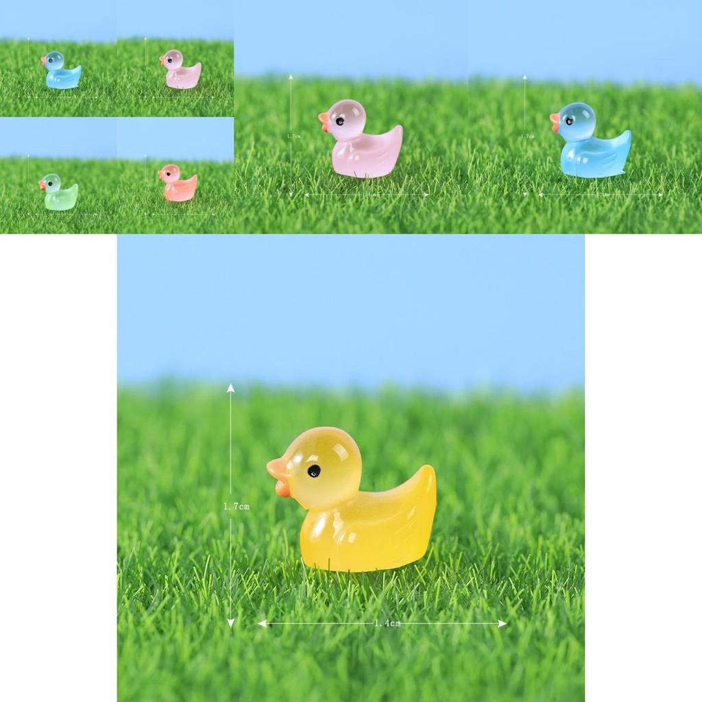 Playful Resin Duck Figurine With Luminous Glow For Unique Home Decorations