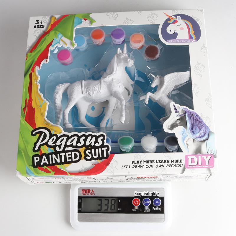 DIY Coloring Unicorn & Pegasus Mythology Toy Set for Kids