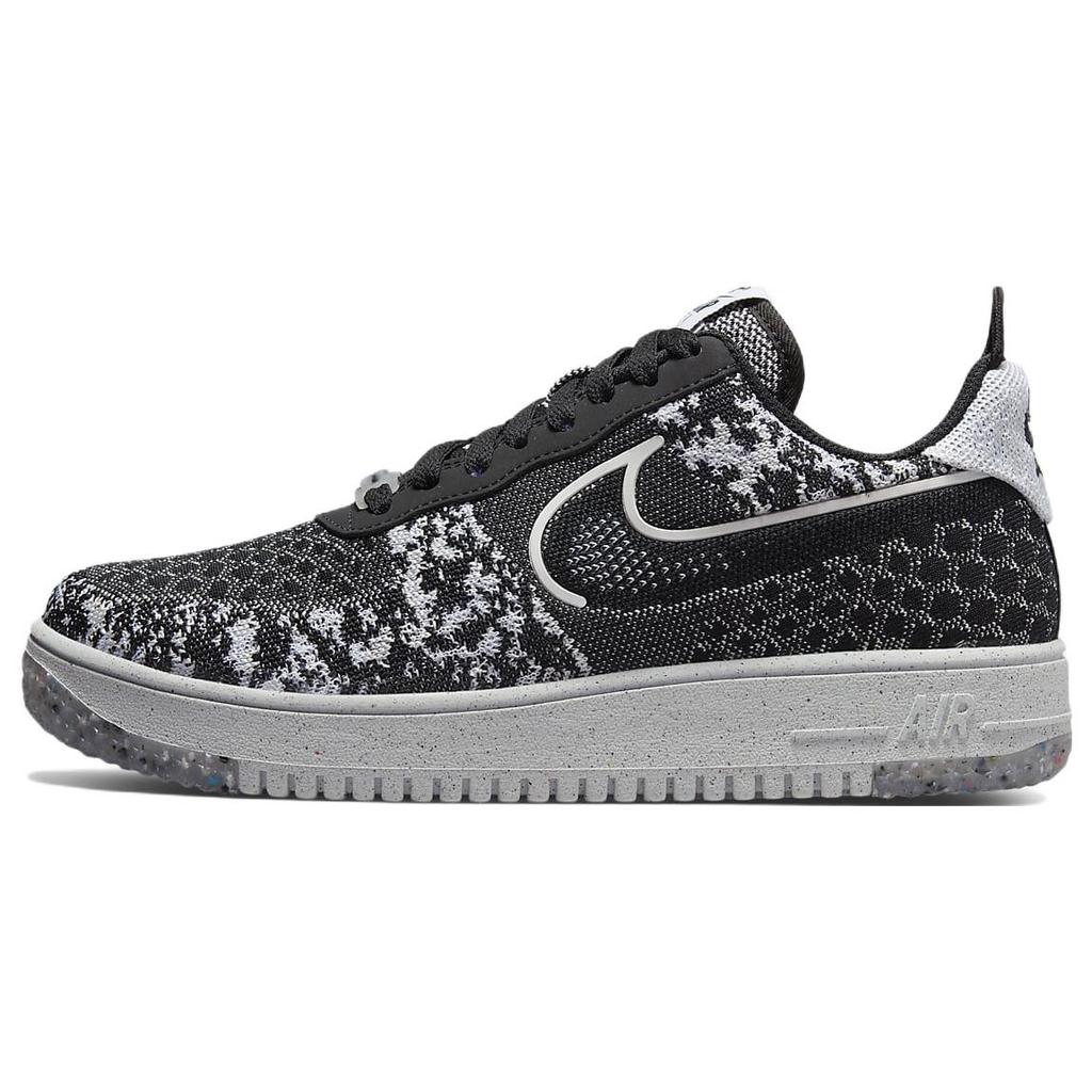 Nike Air Force 1 Low Crater Flyknit Black White Melange