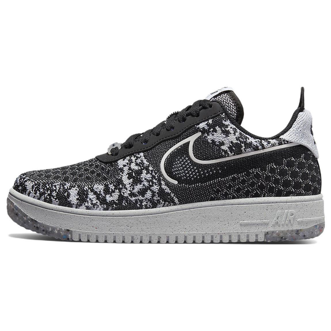 

Nike Air Force 1 Low Crater Flyknit Black White Melange 42