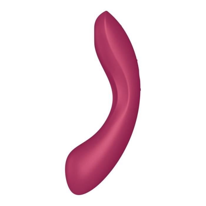 Stimulateur - satisfyer - curvy trinity 1 - bordeaux - silicone médical - étanche ipx7