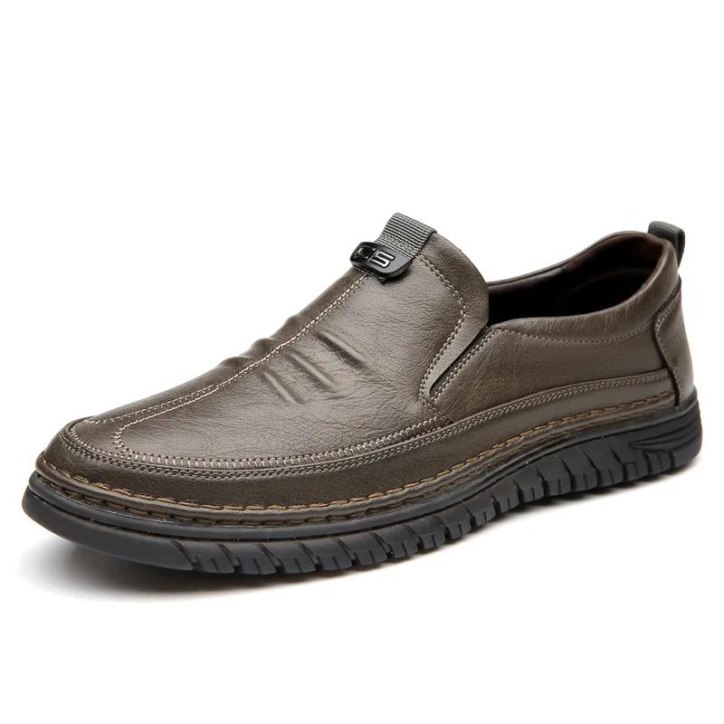 Scarpe da Uomo Eleganti da Lavoro in Pelle Autentica di Alta Qualità Traspiranti Scarpe Basse Comode in Pelle 2024