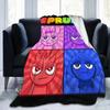 Sprunkies Kids Characters Sprunki Blankets Flannel Printed  Breathable Ultra-Soft Throw Blanket for Bed Office Rug Piece