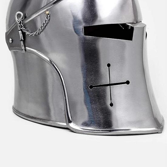 Medieval Barbute Helmet Role Play Knight Wearable Steel Helmet