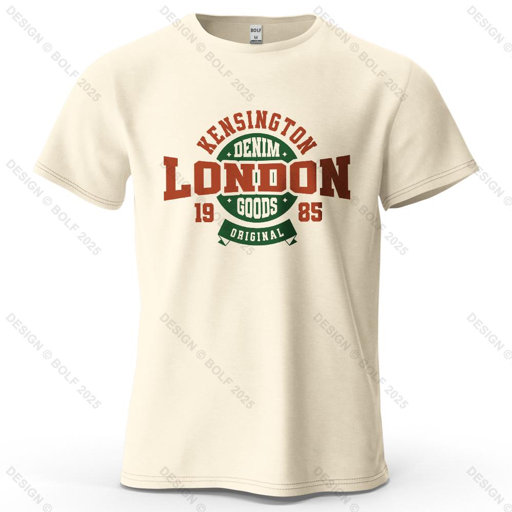 London 1985 Printed Men's T-Shirt 100% Cotton Oversized Vintage Classic Graphic Tees for Women Tops Tees Casual Streetwear