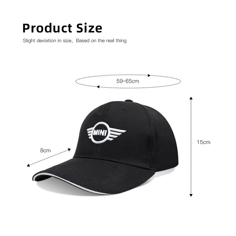 MINI Car Embroidery Logo Baseball Hat Casual Sun Hat Accessories For MINI Cooper S Works JCW R55 R56 R50 R53 R60 R61 F54 F55 F56