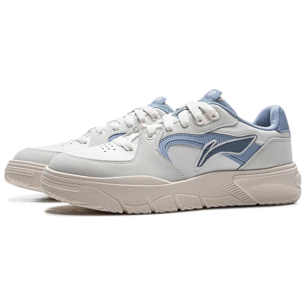 New LiNing Anti Slip Wear Resistant Low Top Casual Shoes Men's White Gray Blue AGCU581-1