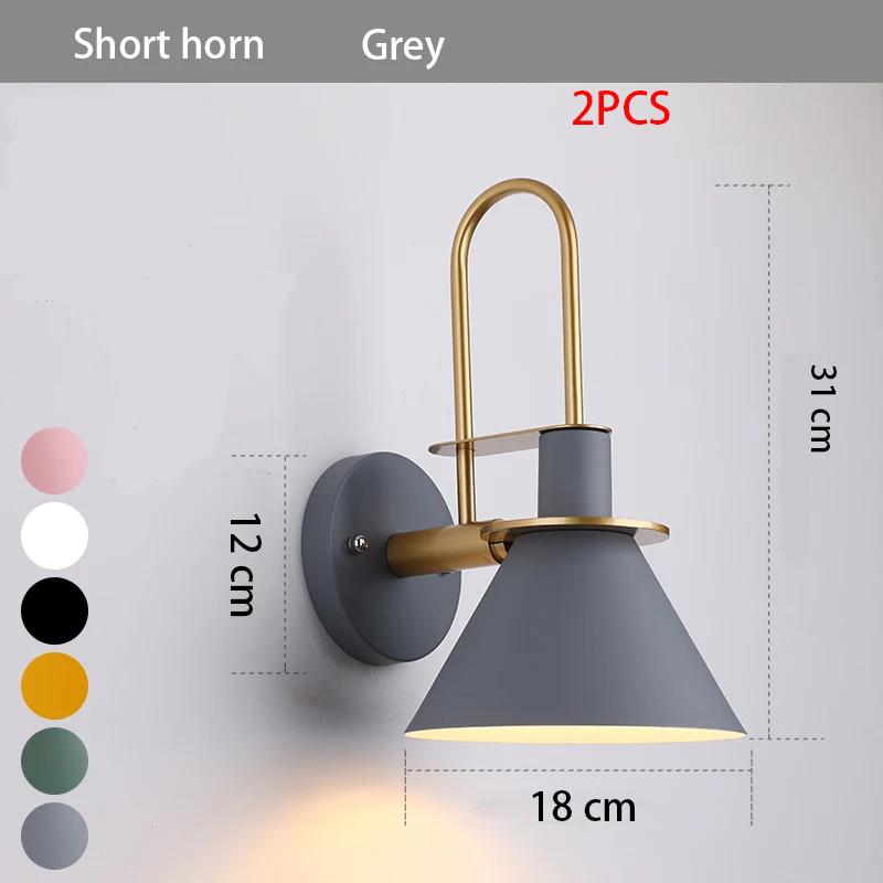 Nordic Mediterranean Minimalist Macron Living Room Dining Room Bedroom Corridor Wall Lighting LED Background Wall Lights e27