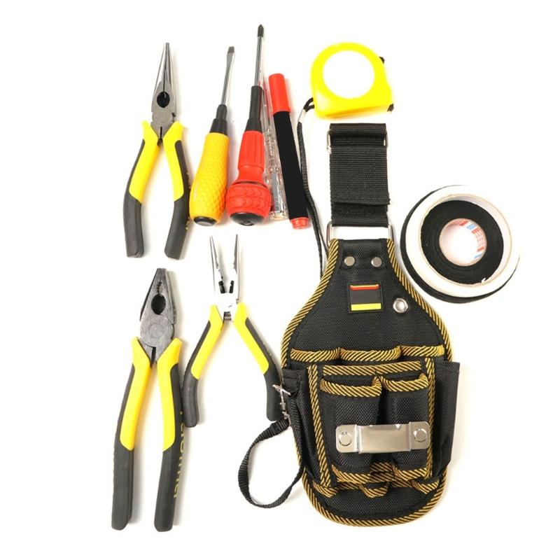 Tool Pouch Holders for Electrician Carpenter Organizer Pocket Attachment Small Tool Bag Utility Bag with Multiple Pocket