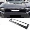 Front Upper Middle Grille Mesh Frame Panel Cover Trim For Toyota Land Cruiser Prado 250 LC250 2024 2025 ABS Chrome Accessories