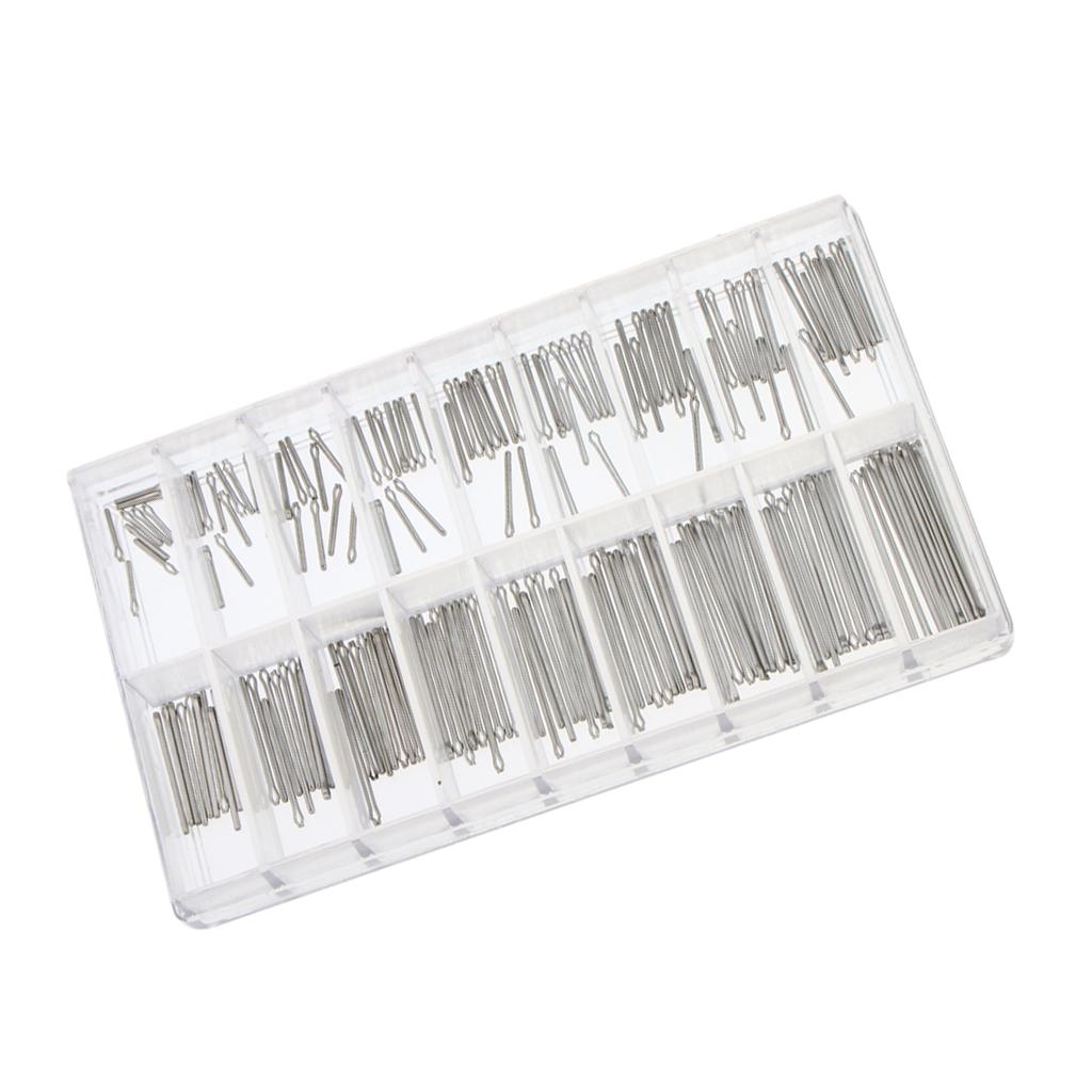 180 Pieces 8-25mm Stainless Steel Watch Band Cotter Pin Assortment Tool
