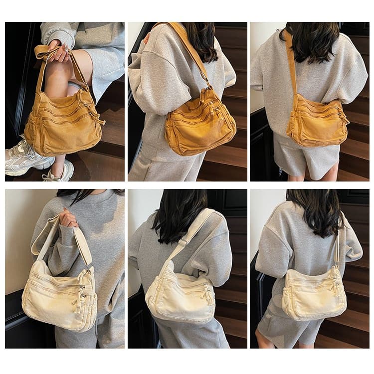 New Women's Denim Canvas Bag Messenger Bag