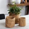 Cement Vase Ornament Imitation Paper Bag Hydroponic Flower Holder Flowerpot  Balcony