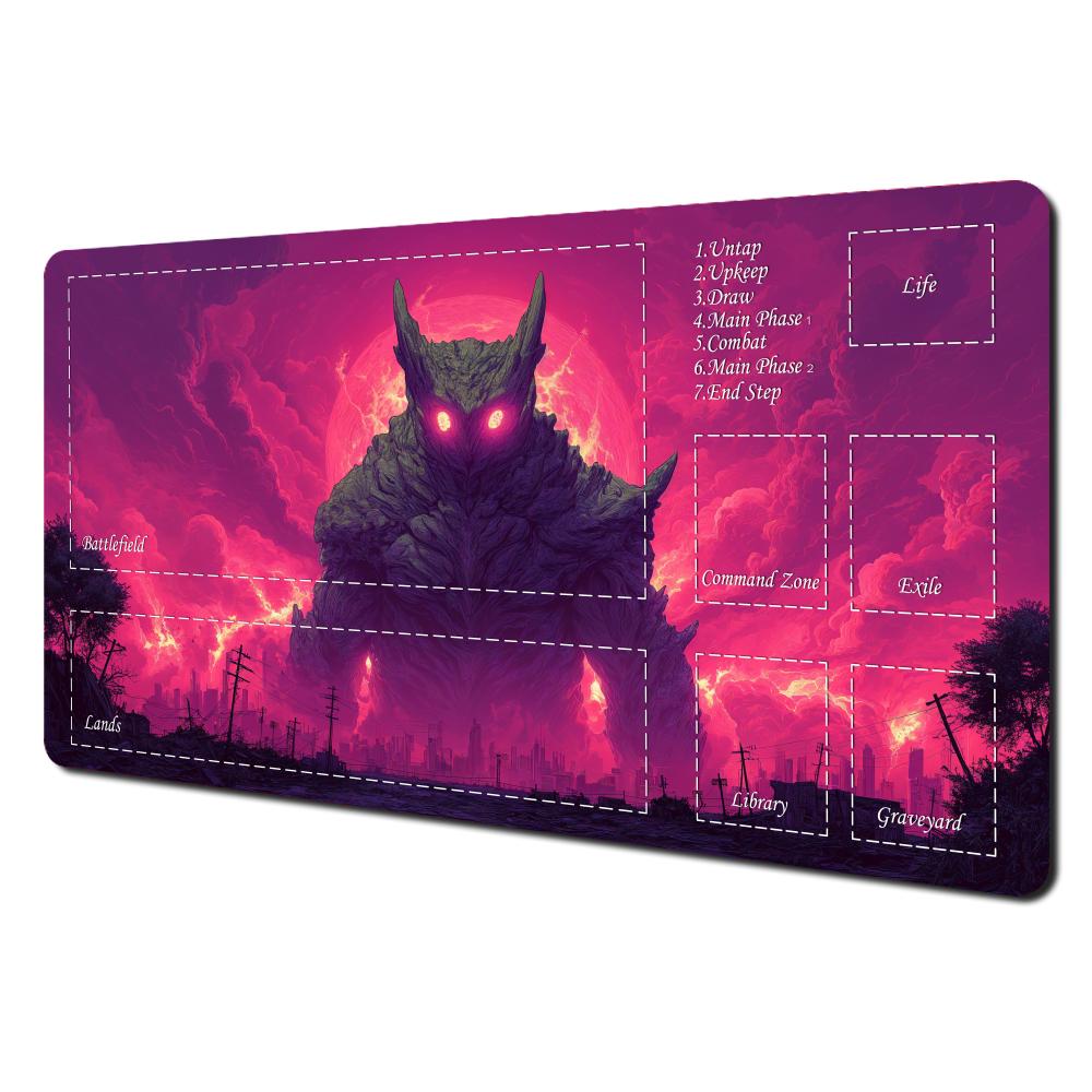 Magic The Gathering Spielmatte Otter Zauberer im Verzauberten Wald mit MTG Zugstruktur Zonen mmmm Dick Langlebig Genäht E