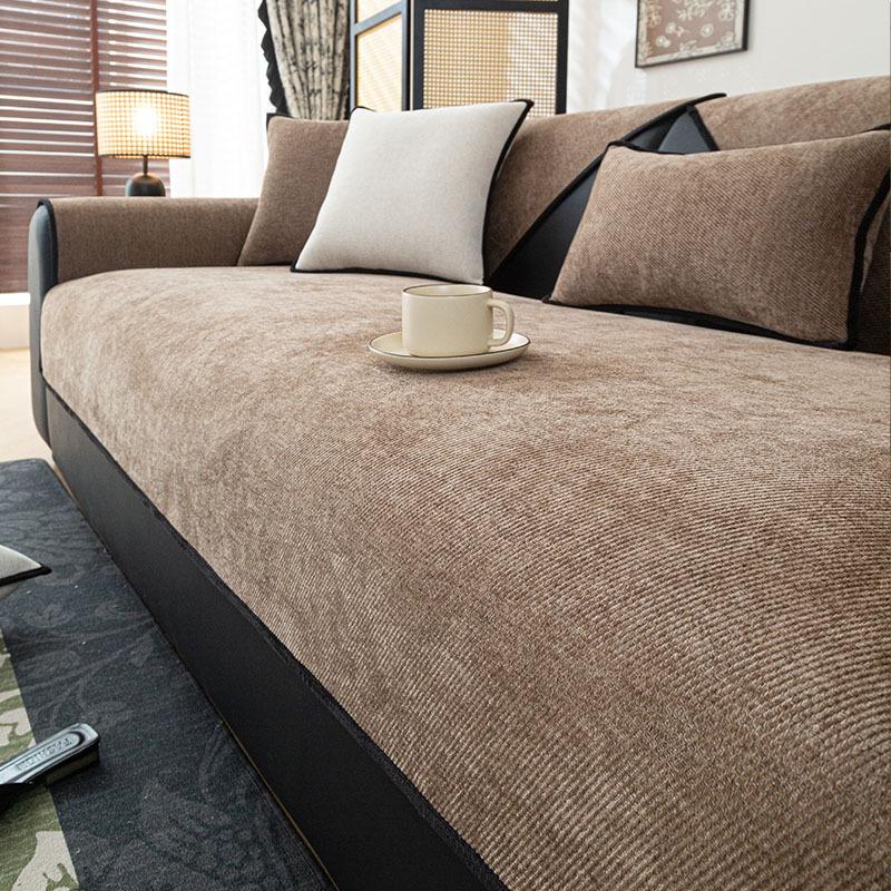 New Light Luxury Small Fragrance High Sense Chenille Sofa Cushion Four Seasons Universal Non-Slip Seat Cushion Cover Cover Cloth