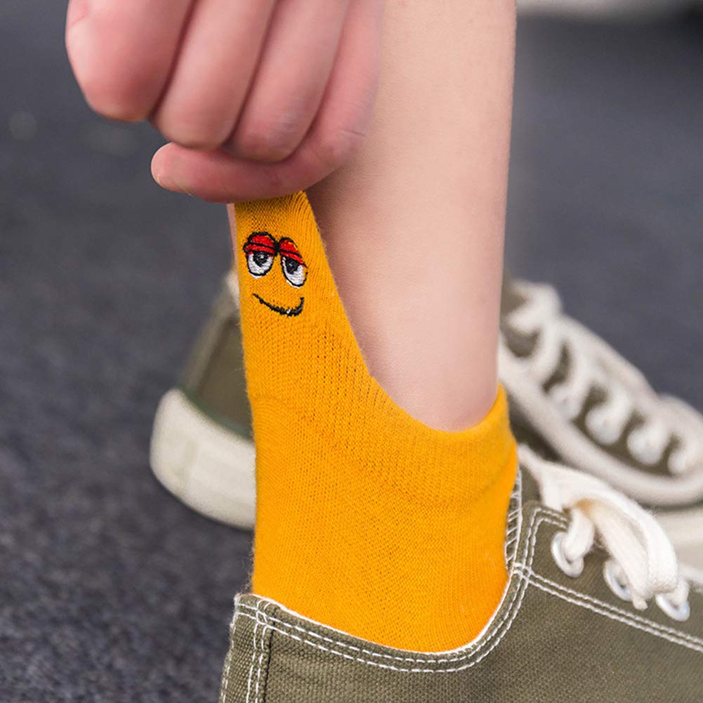 Sekuzy Sesame Street Ankle Crew Fashionable and Antibacterial and Sizes Set of 8 Socks, Socks, Cute, Stay-Staying, Unisex, Odor-Resistant, Thin,