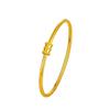 Hot-Selling Women's 2.8mm Sand Gold Openable Coil Bangle