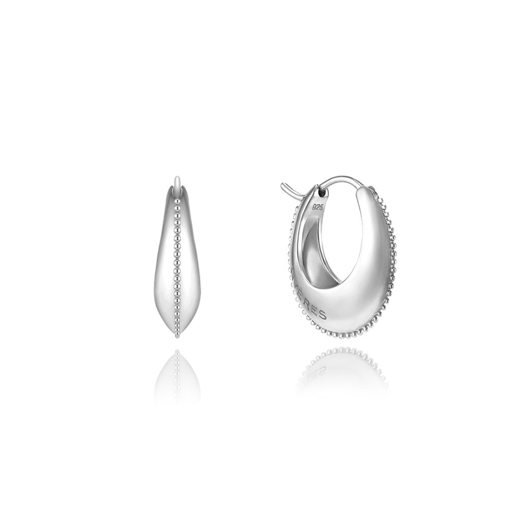 Champagne Moon Silver (W) Gout Oval Earrings S Hl2E19243W9Xxx