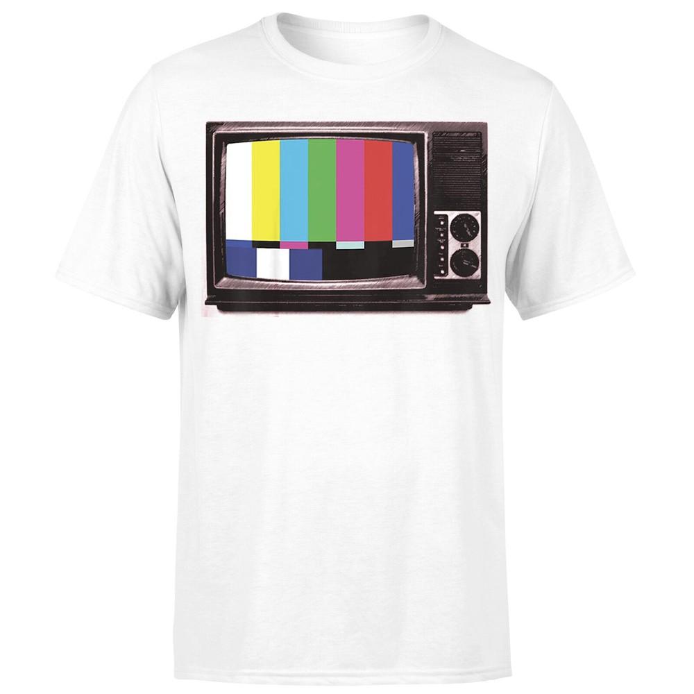 Retro Tv Unisex T Shirt Old Style Television Showing Bars Of Colour Funny Tee 2XL