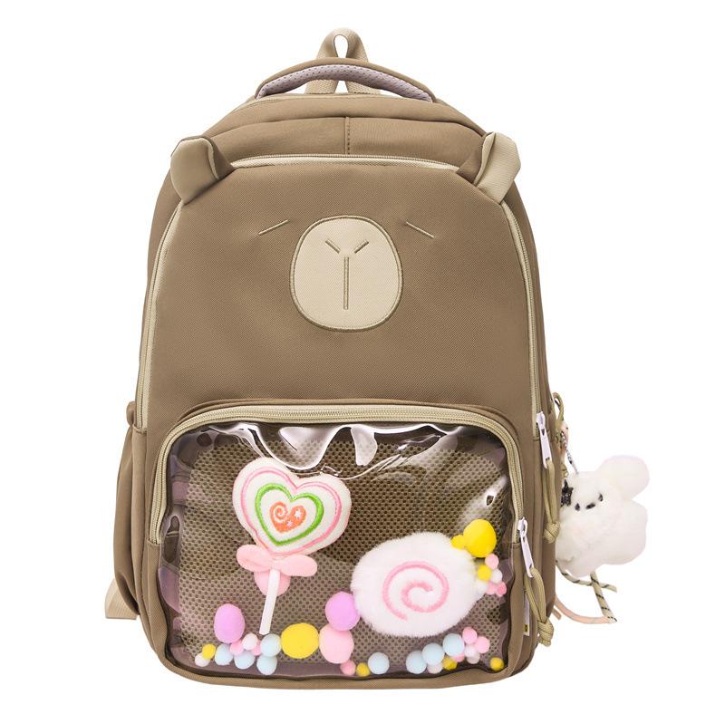 Schoolbag female new cute ugly cute cartoon pain layer backpack high value primary and secondary school students large capacity backpack male