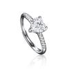New 925 Silver Heart Ring Sparkle Zircon High Quality For Women Wedding Fine Jewelry Accessories Party Gift