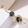 New Creative Spider Heart Belly Button Ring 1Pcs Fashion Navel Piercing Jewelry Hypoallergenic for Music Festival Wear