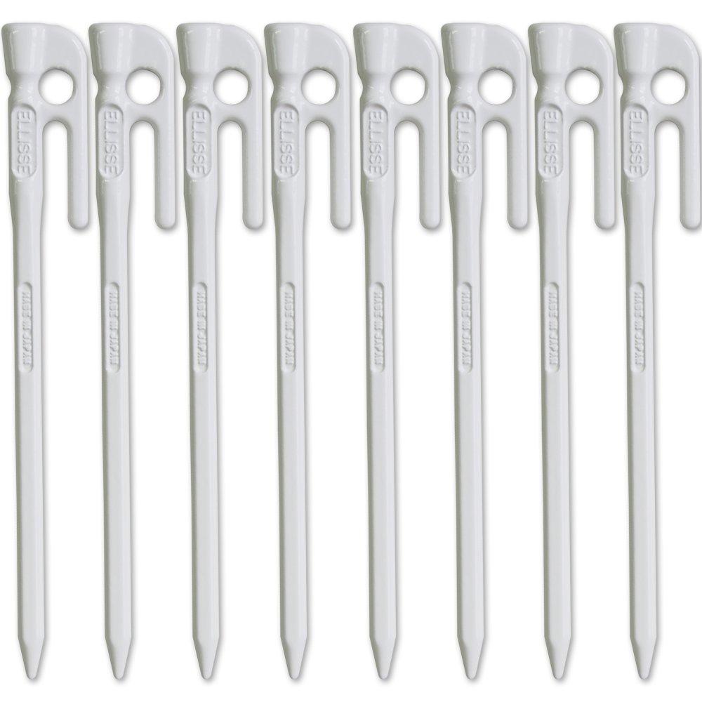 

ELLISSE Кованый колышек Elisse 18 см с белым порошковым покрытием, сделано в Японии из MK-180WH (Набор 8)