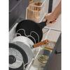Wahei Freiz Frying Pan Rack Telescoping 33~57 X 25.5 X 19.5cm with Handle Stopper Kitchen Storage Float RG-0450