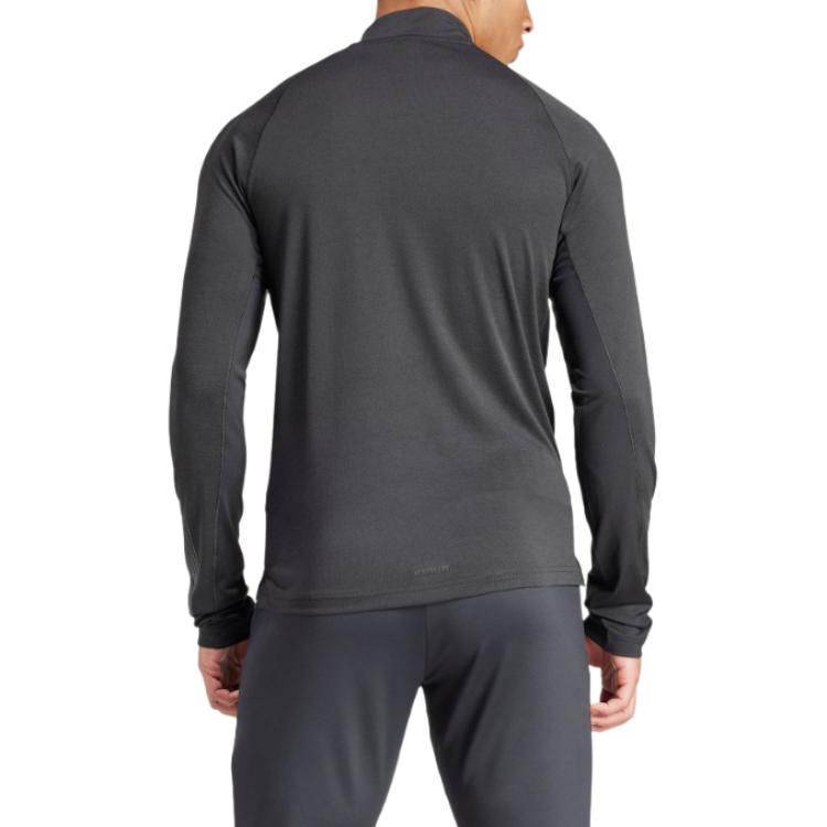 adidas Gym+AEROREADY BRANDLOVE 1/4 ZIP SHIRT T Shirt Men's Black IN5577
