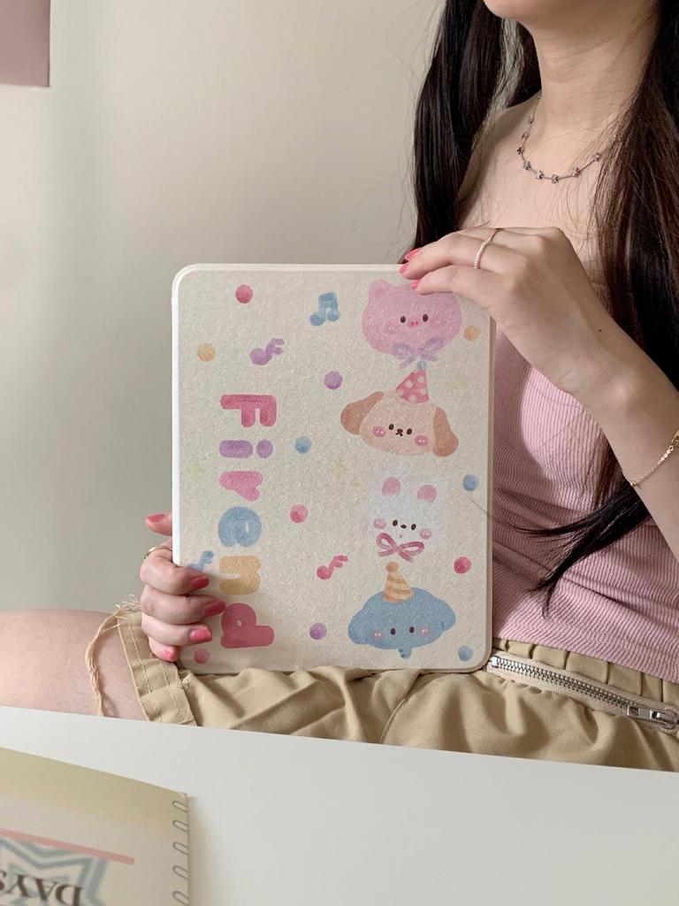 Rotating Cartoon Animal Hat iPad Case for iPad Mini 6 & iPad Pro