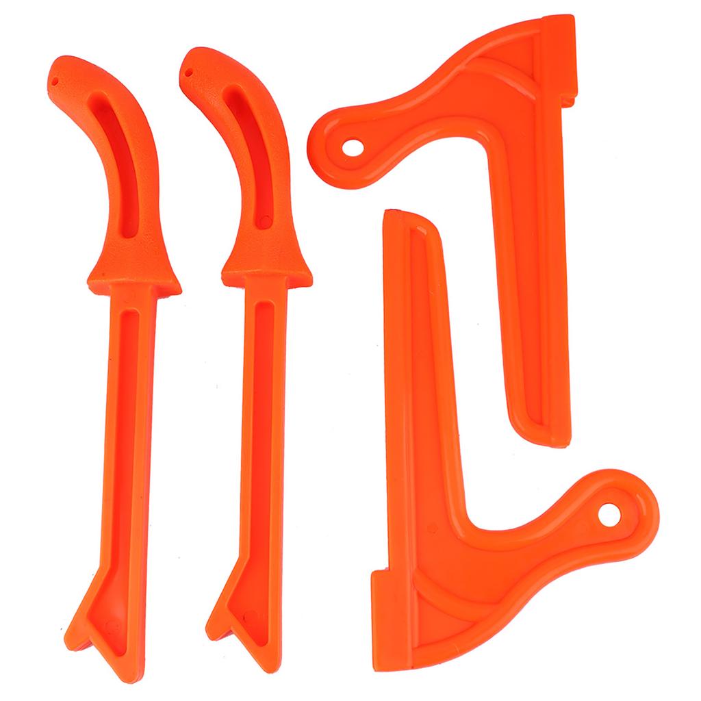 4Pcs Safety Plastic Woodworking Protective Hand Saw Push Sticks Tool For Carpentry(Orange)