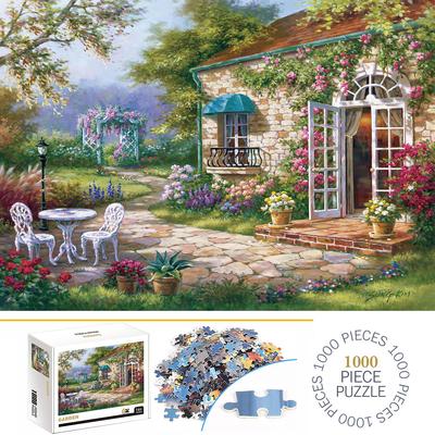1000 Teile Garten-Puzzles für Erwachsene Heimdekoration Spiele Familienspaß Bodenpuzzles Lernspielzeug