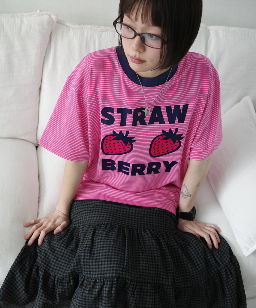Wondeobijiteo Striped Strbr T-Shirt [Pink]