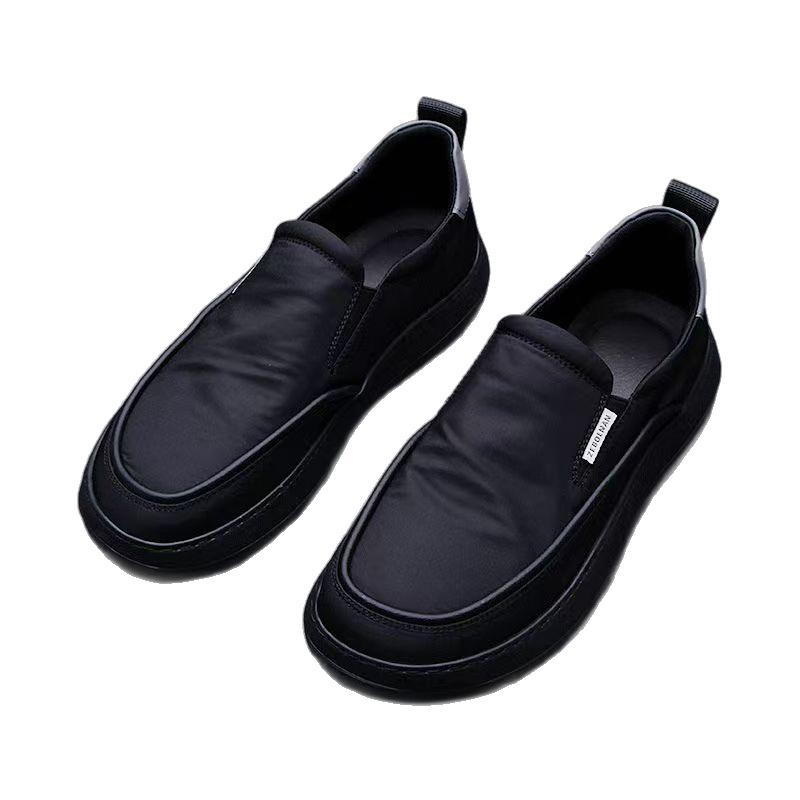 Fashion Men's Autumn Breathable Cloth Shoes Fashion Lazy Slip-on Sneakers Breathable Comfortable Casual Lightweight Men's Cloth Shoes