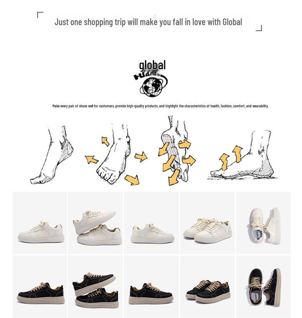 Men's Thick-Soled Height-Boost Sneakers - Trendy Retro Black Low-Top Sports Casual Shoes (ZHQ-ZL8963)