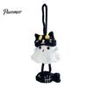 Cute Halloween Bag Charm Handmade Crochet Ghost Keychain, Plush Animal for Bags Portable Keychain Car Keys, Spooky Festive Knitted Ornament