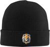 Black Knitted Beanie with Faith Over Fear  Cross Patch Religious Inspirational Winter Warm Skull Cap for Unisex Women