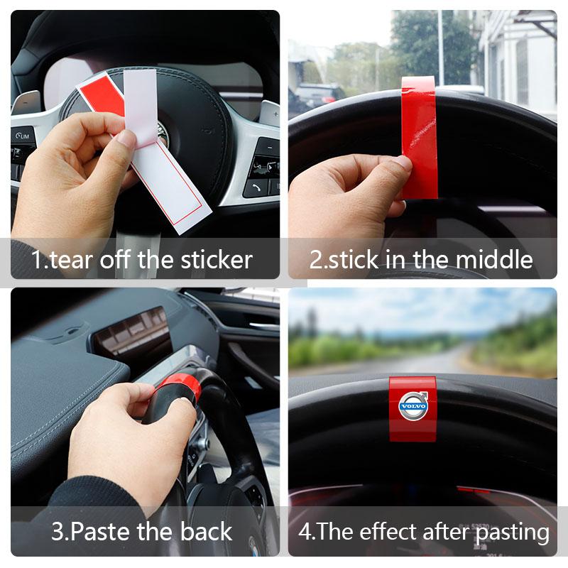 Volvo Car Steering Wheel Cover Emblem Badge Sticker DIY For S80 XC60 S60 V70 C30 FH500 FH16 XC90 XC40 AWD V90 V50 V60 V40 T6 S90