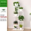 Multi-Tier Floor-Standing Metal & Wood Flower Pot Rack