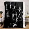 Rock Band In Leather Jackets for All Seasons Blanket Lunch Break Throw Gift
