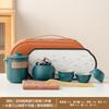 Coarse pottery big words and simple travel tea set Kung Fu tea set Kuaike cup business travel company commemoration
