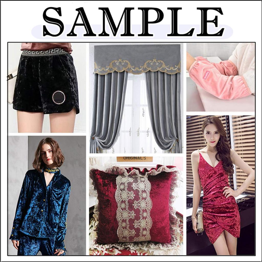 Moonfarm Diamond Crush Velour Available In 15 2m X Fabric, Colors, Approx. 1.5m (Black)