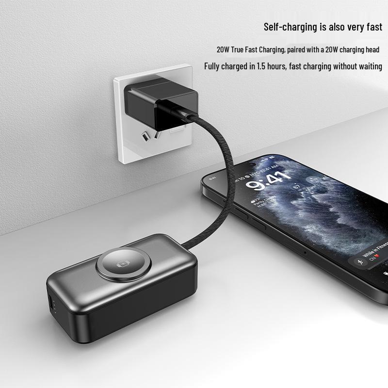 Cross-Border 3-in-1 Magnetic Wireless Charger: 22.5W Power Bank for Watch, Earphones, and Phone.