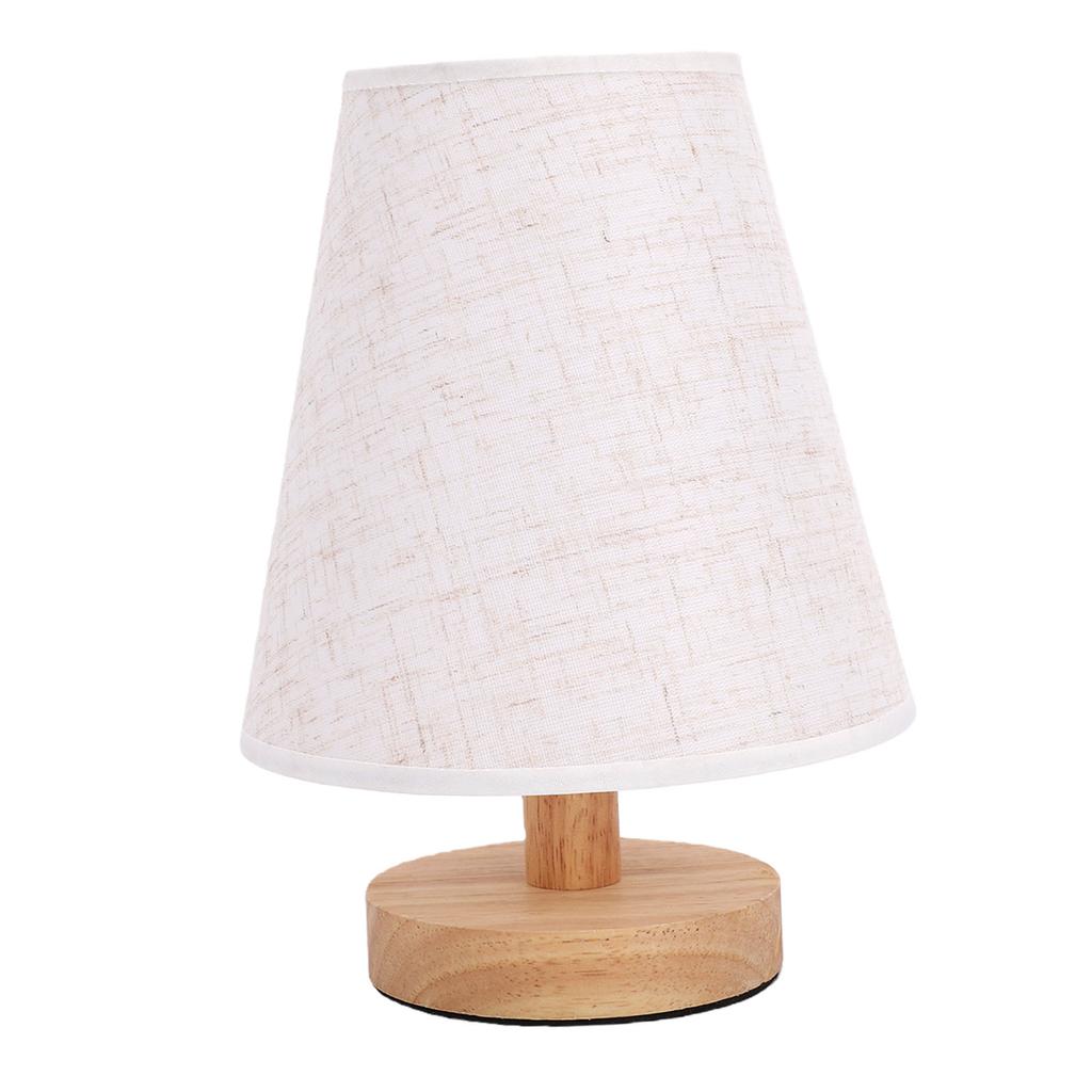 Table Lamp Minimalist Dimmable USB Bedside Lamp with Fabric Lampshade Remote Control for Bedroom Night Stand