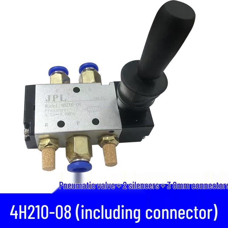 Pneumatic Hand Valve 4H210-08: Two-Position, Five-Way Control for Engraving Machine Tool